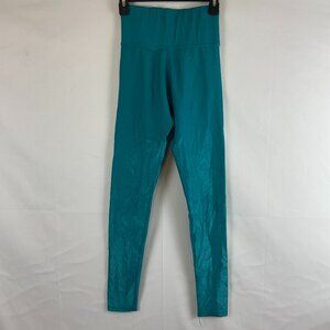 Carbon 38 Leggings S Dark Turquoise Sheen Wide Waistband Stretch